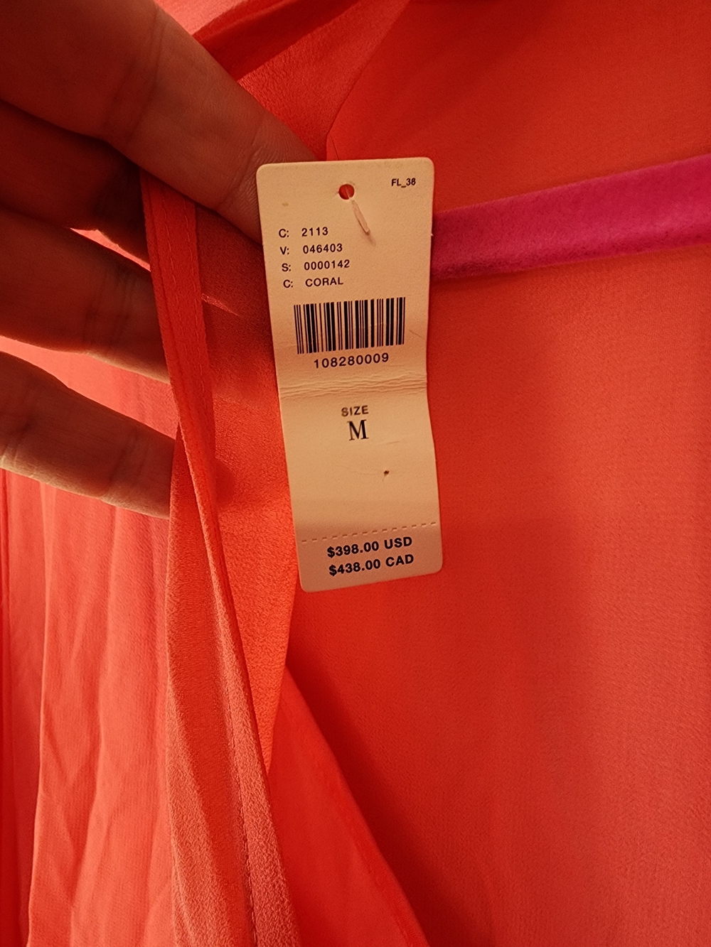 HUTCH Feathered Cuff Satin Kaftan Pink Maxi Dress Anthropologie Size M NWT - Picture 9 of 10